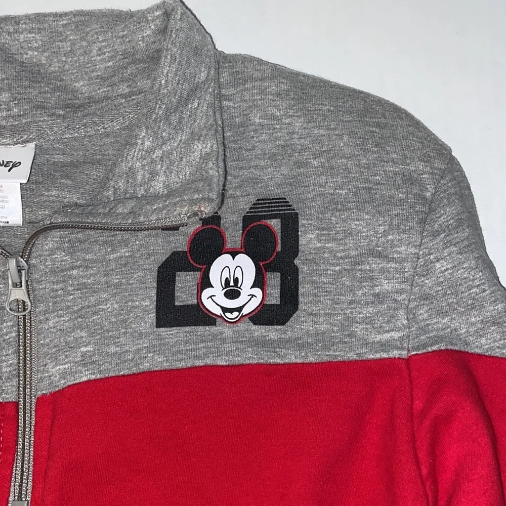 Disney Quarter Zip Long Sleeve Mickey Mouse Sweat Shirt Size L(11/13)